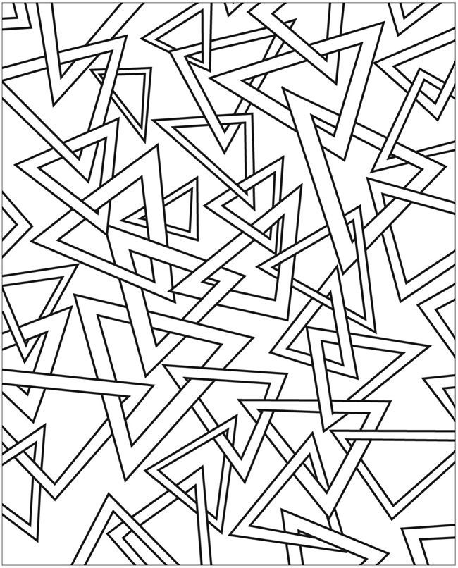 3-D Coloring Book--Abstractions | Doodles - Coloring Pages