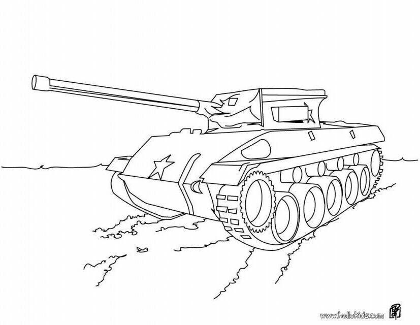 ARMY Vehicles Coloring Pages Tank 133615 World War 1 Coloring Pages