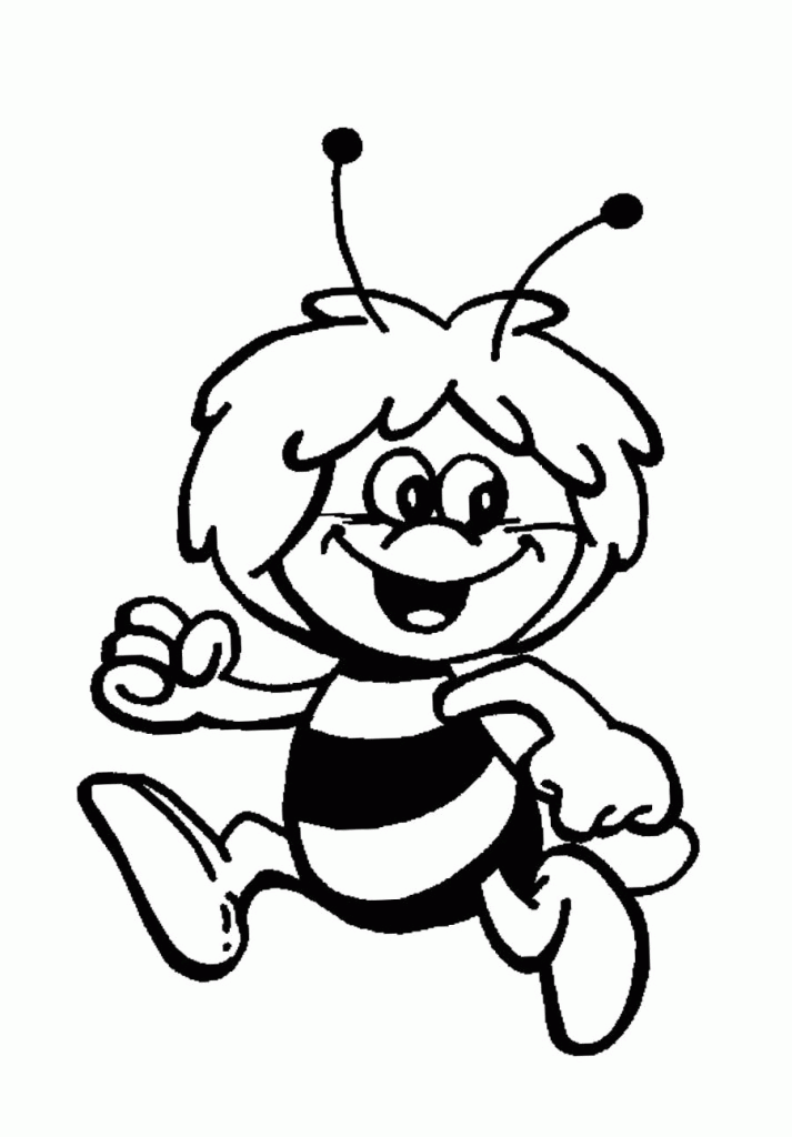 Download Maya The Bee Walking Coloring Page - deColoring