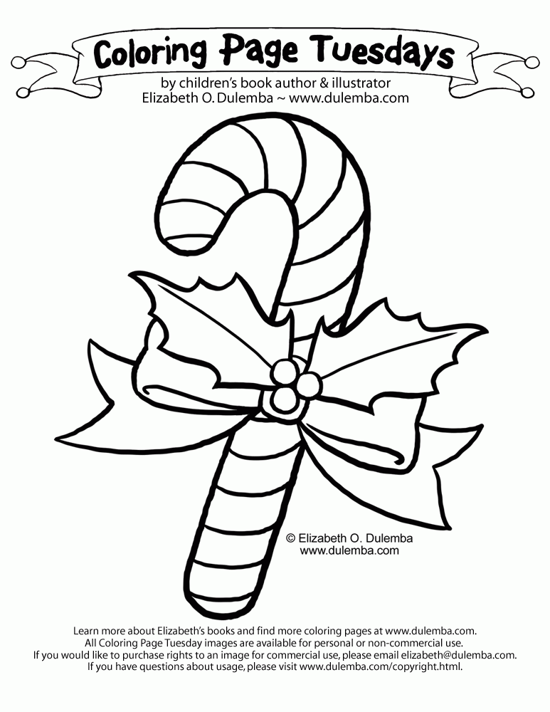 dulemba: Coloring Page Tuesday! - Candy Cane