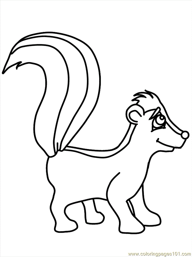 Coloring Pages Skunks (Mammals > Skunks) - free printable coloring 