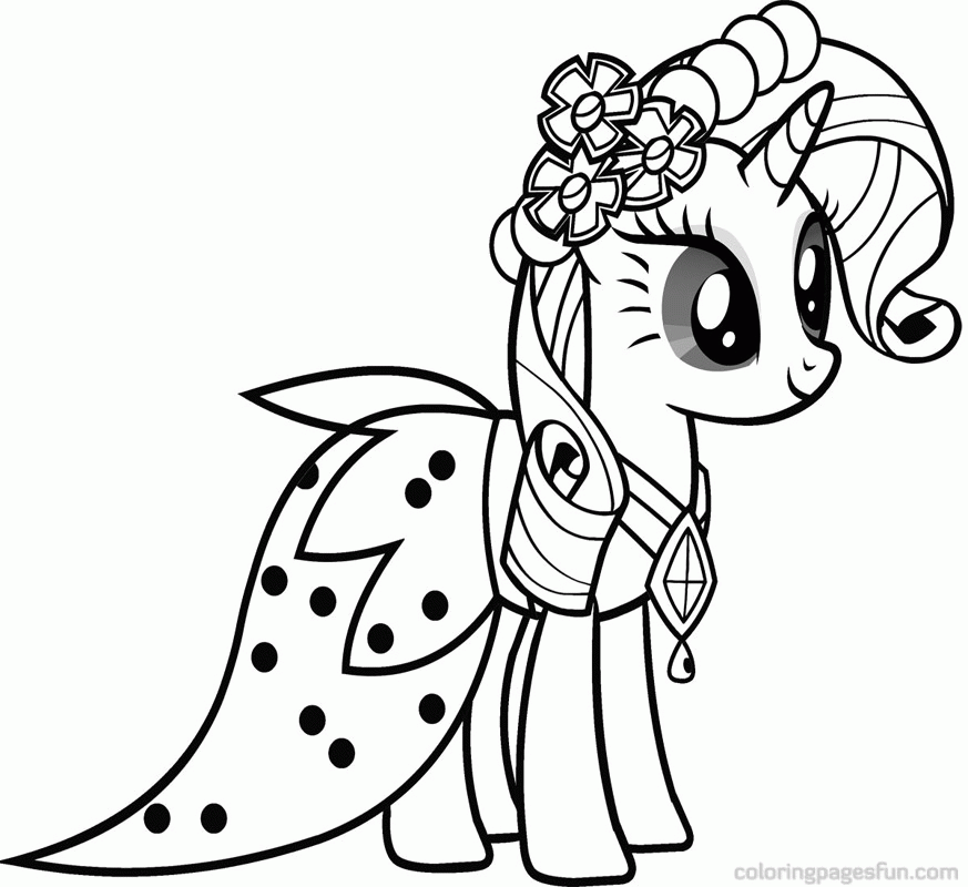 Rarity Friendship Is Magic Coloring Pages