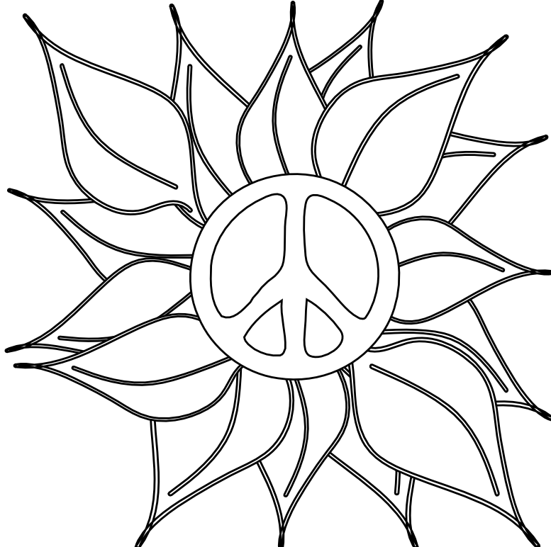 Peace Symbol Peace Sign Flower 46 peacesymbol.org SVG xochi.
