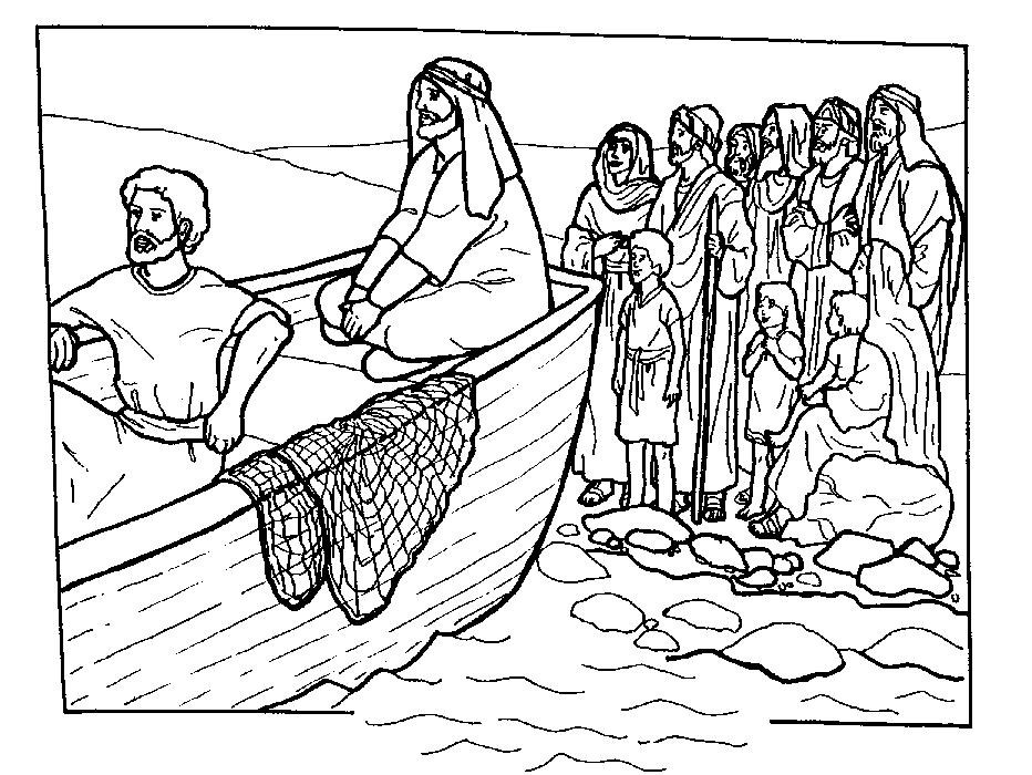 Jesus Teaching Coloring Page - Coloring Nation