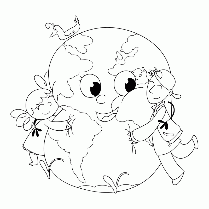 Printable Earth coloring pages