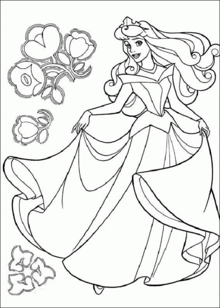 Princess Pictures For Kids To Color - HD Printable Coloring Pages