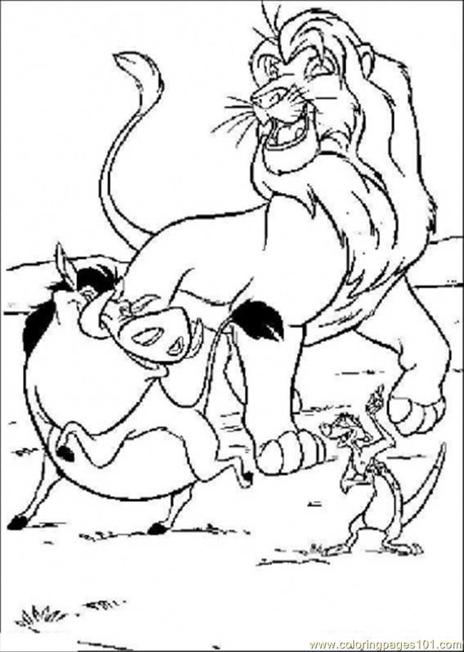 Coloring Pages Musafa Timon Pumbaa (Cartoons > The Lion King 