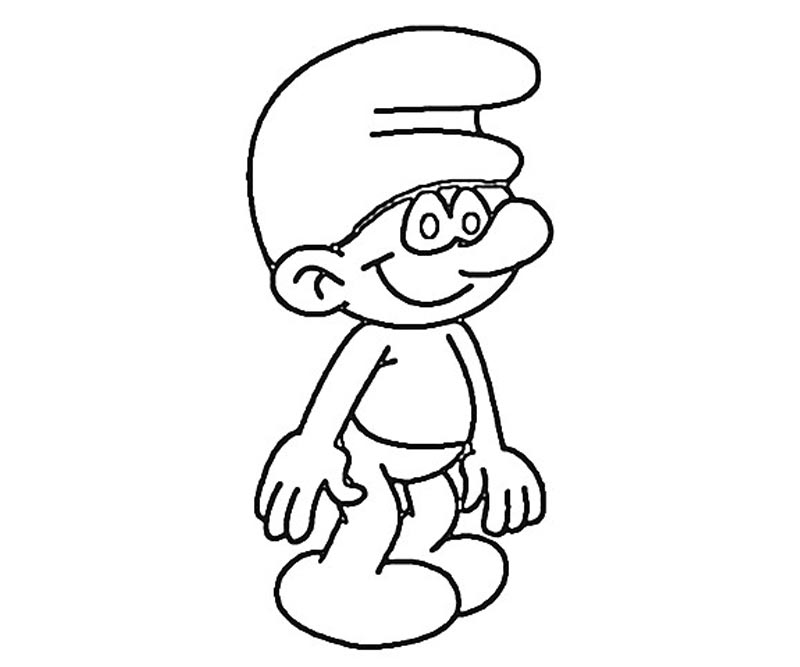 7 Clumsy Smurf Coloring Page