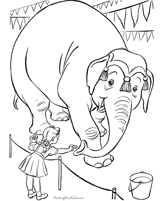 Jarvis Varnado: Circus Elephant Coloring Pages