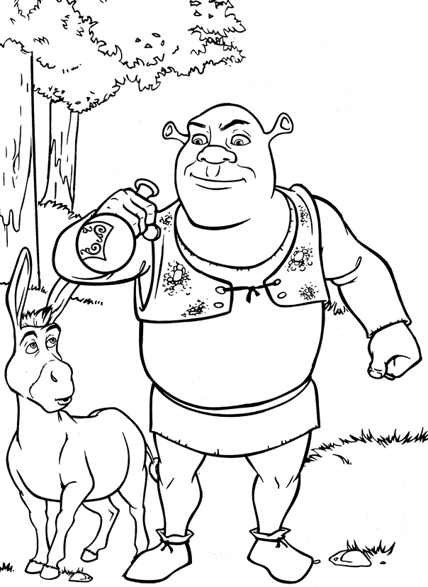 Shrek Coloring Pages - Coloringpages1001.