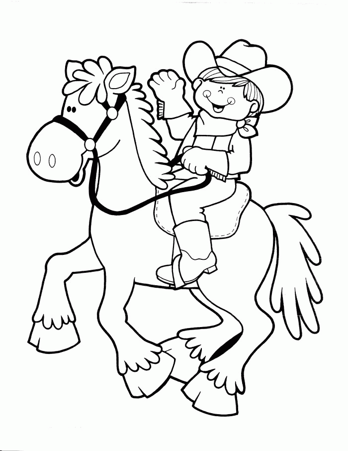 cow boy Colouring Pages
