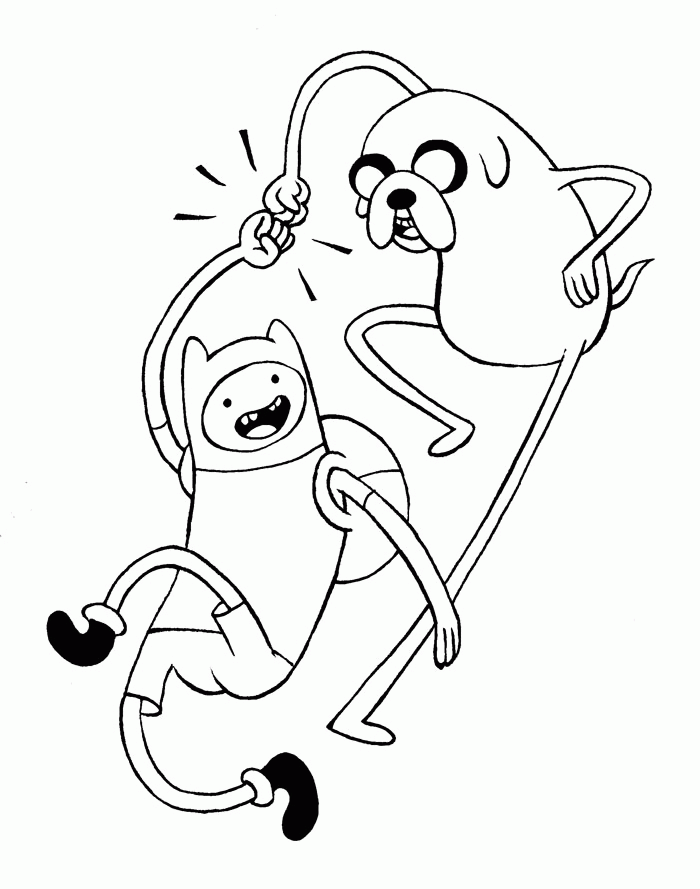 Adventure Time Coloring Pages Finn And Jake