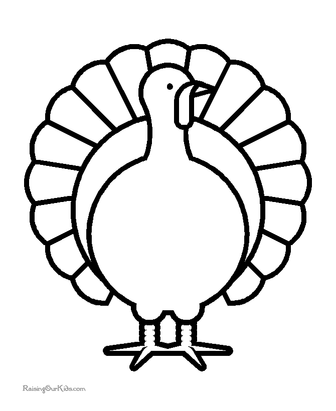 Coloring pictures of turkeys