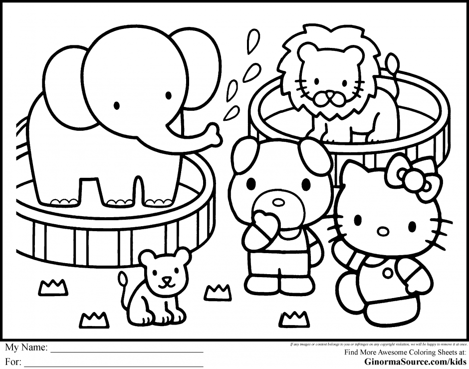 Circus Coloring Sheets Coloring Pages Hello Kitty Circus 167901 