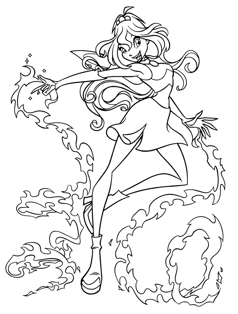 Winx Club Coloring Picture