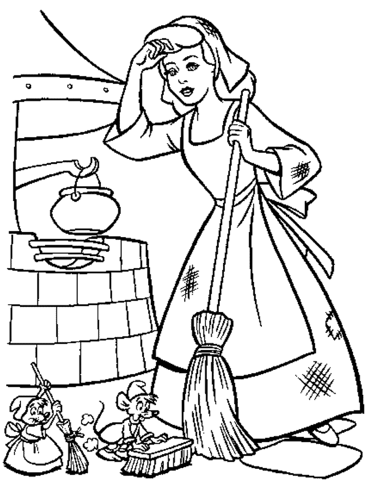 Cinderella coloring pictures