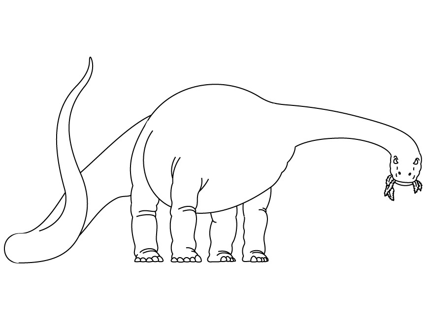 Brachiosaurus 3 Dinosaur Coloring Page | HM Coloring Pages