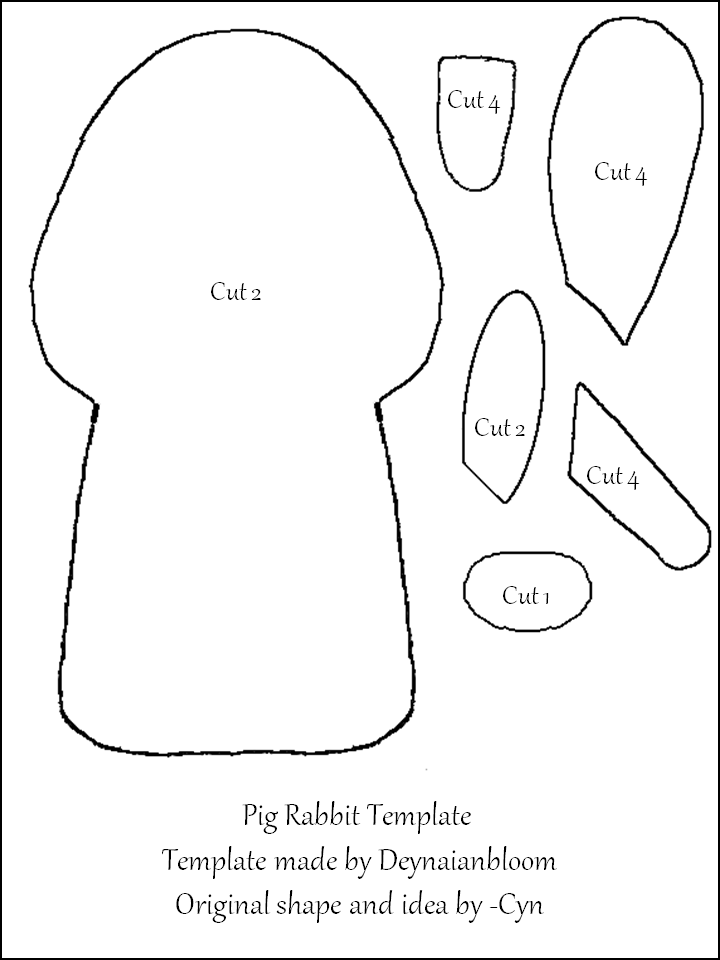 Felt Tutorial : Pig- Rabbit plush | Craft Candies