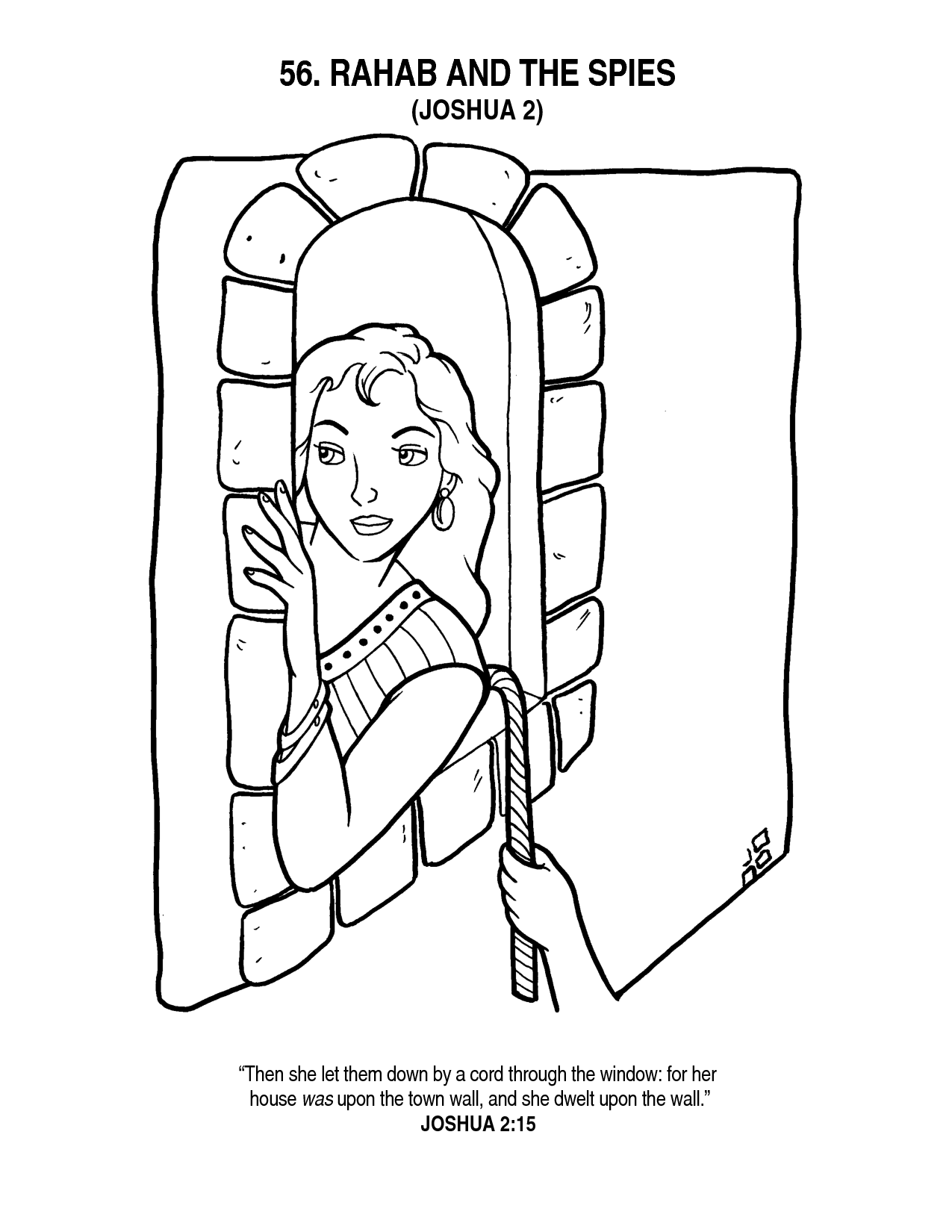 Rahab And The Spies Coloring Page