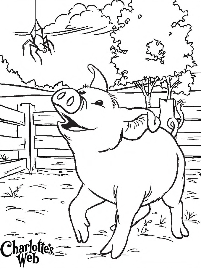 charlotte's web coloring pages