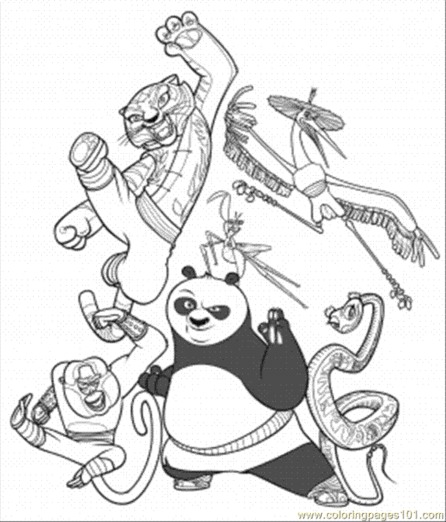 Pictures Kung Fu Panda Coloring Pages X