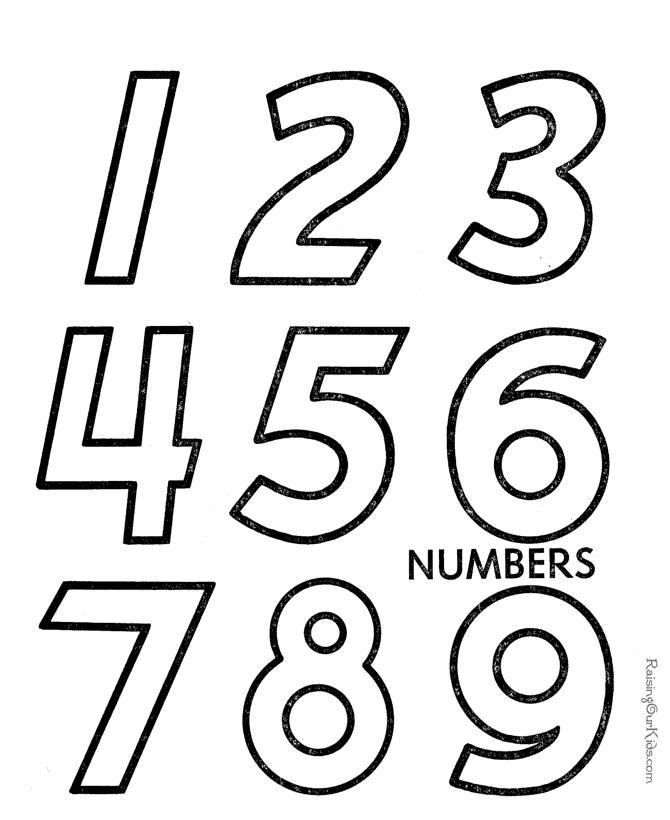 Childprintable Numbers Coloring Pages For Toddlers
