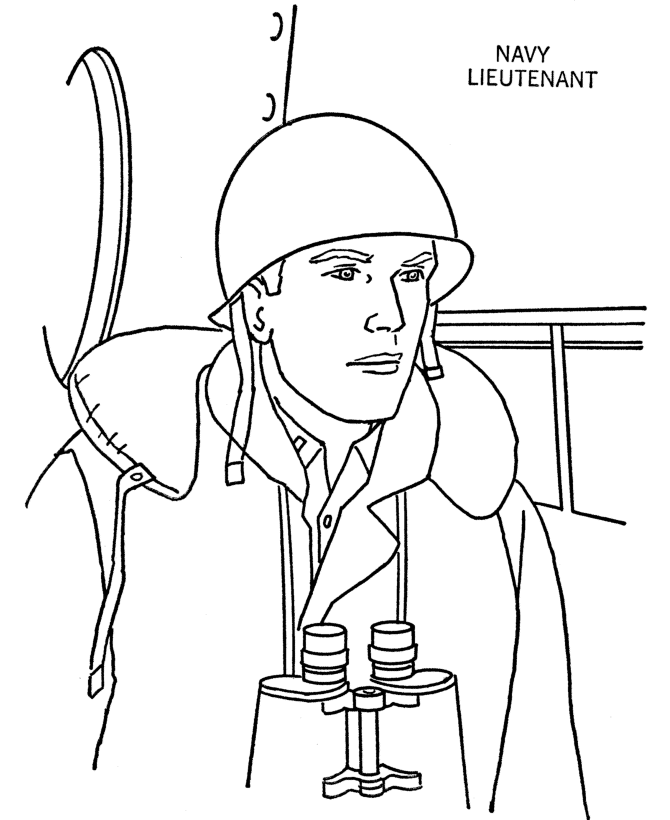 Memorial Day Coloring Pages - Navy Lieutenant Coloring Pages 