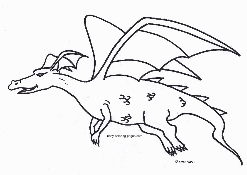 flying dragon Colouring Pages (page 2)