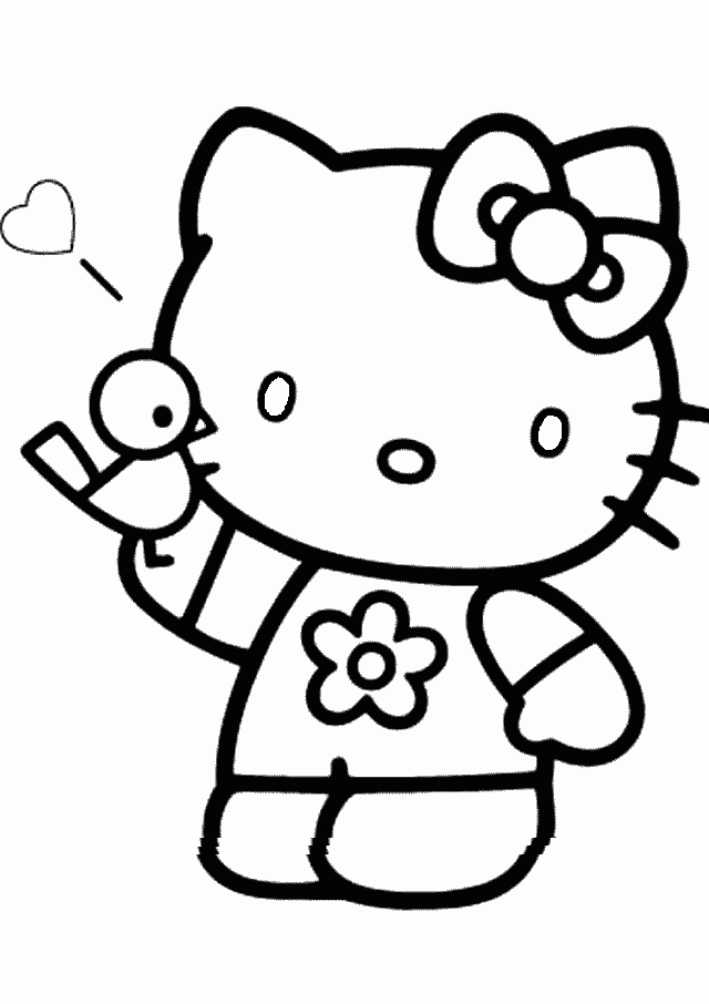 Adorable Hello Kitty Coloring Pages