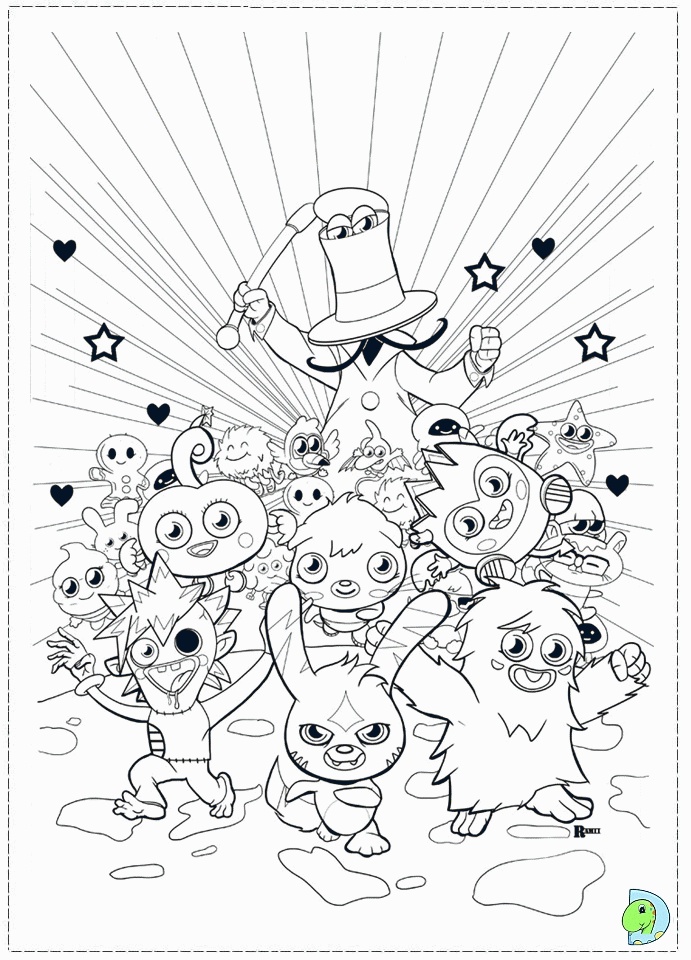 moshi monsters music Colouring Pages (page 3)