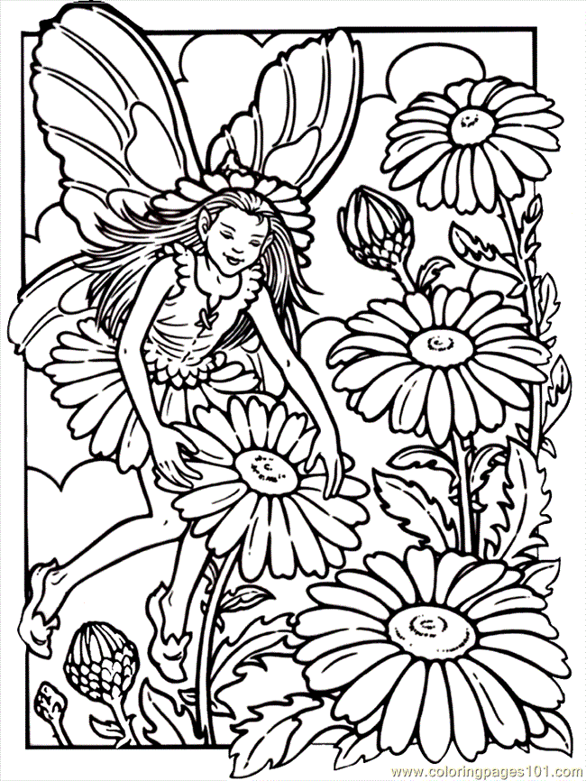 Coloring Pages Fantasy Faries 16 (Peoples > Fantasy) - free 