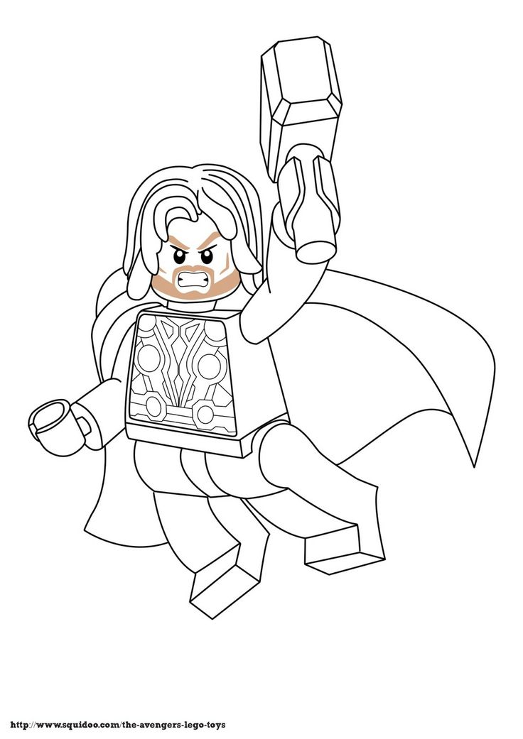 Avenger Lego Coloring Page Thorjpg | BIRTHDAY THEMES