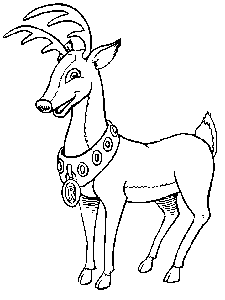 reindeer prints | Coloring Picture HD For Kids | Fransus.com718 