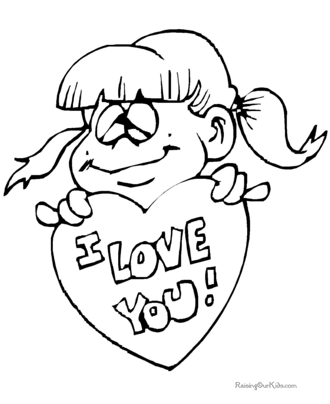 Valentines Coloring Pages for Kids - 023