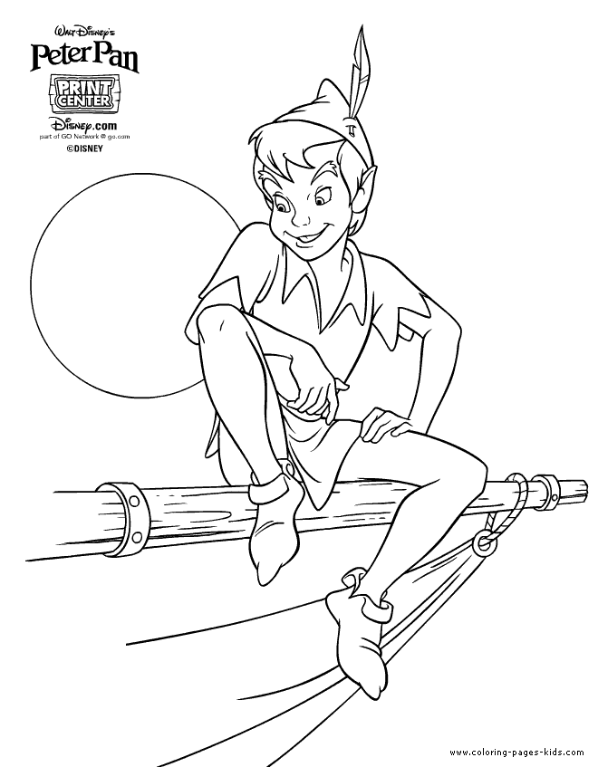Peter Pan coloring pages - Printable Disney coloring pages