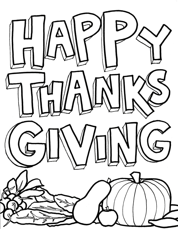 Happy Thanksgiving Coloring Pages Printables - Picture 5 – Happy 