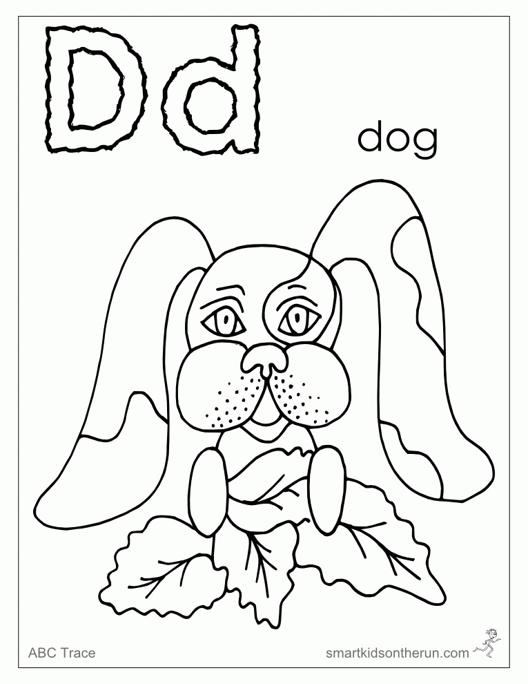 Letters Fun Coloring Pages - D