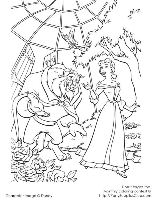 Newest Beauty And The Beast Coloring Pages | Laptopezine.