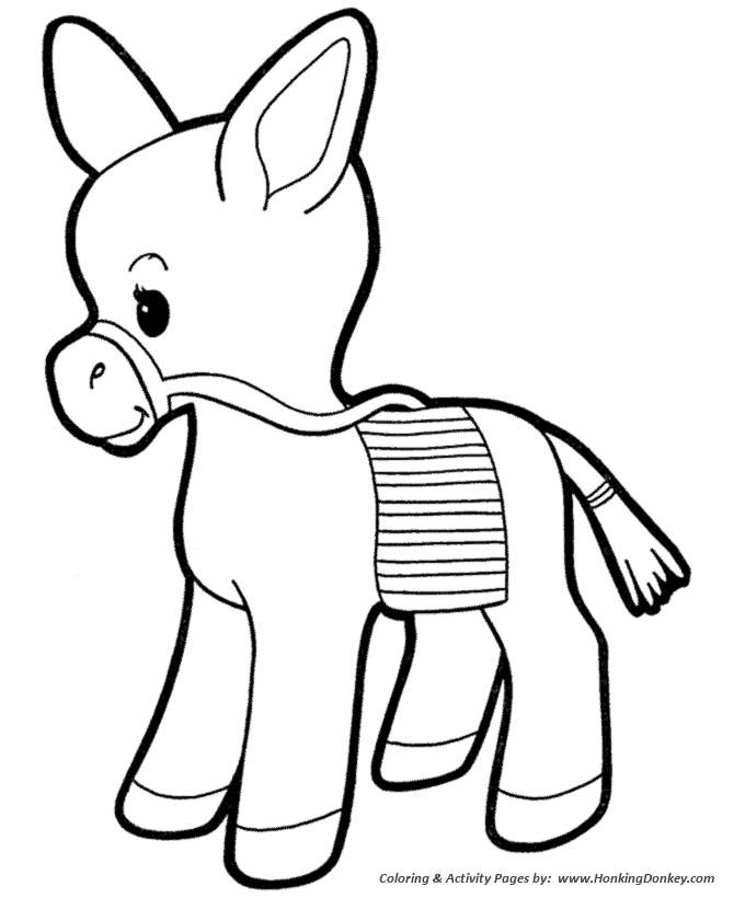 Farm Animal Coloring Pages | Printable Donkey piñata Coloring Page and Kids  Activity sheet | HonkingDonkey