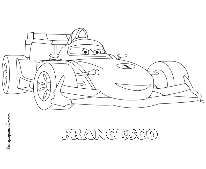Cars Movie - Francesco Bernoulli coloring page