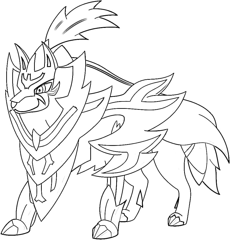 Zamazenta 1 Coloring Page - Free Printable Coloring Pages for Kids