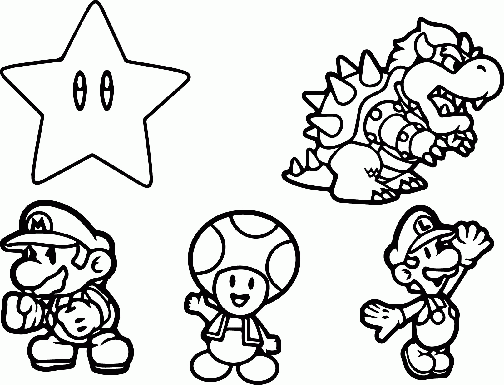 Super Mario Characters Coloring Pages | Wecoloringpage