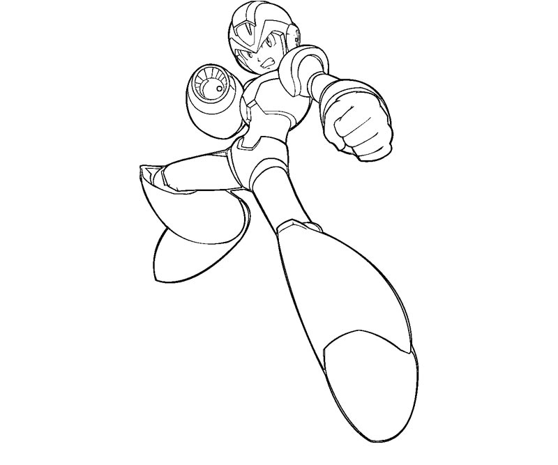 Mega Man Coloring Page - Coloring Pages for Kids and for Adults