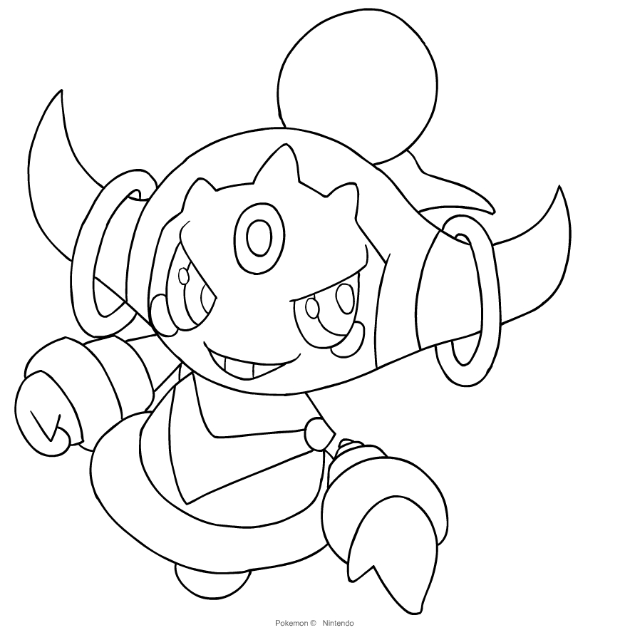 Hoopa from the sixth generation of the Pokémon coloring page