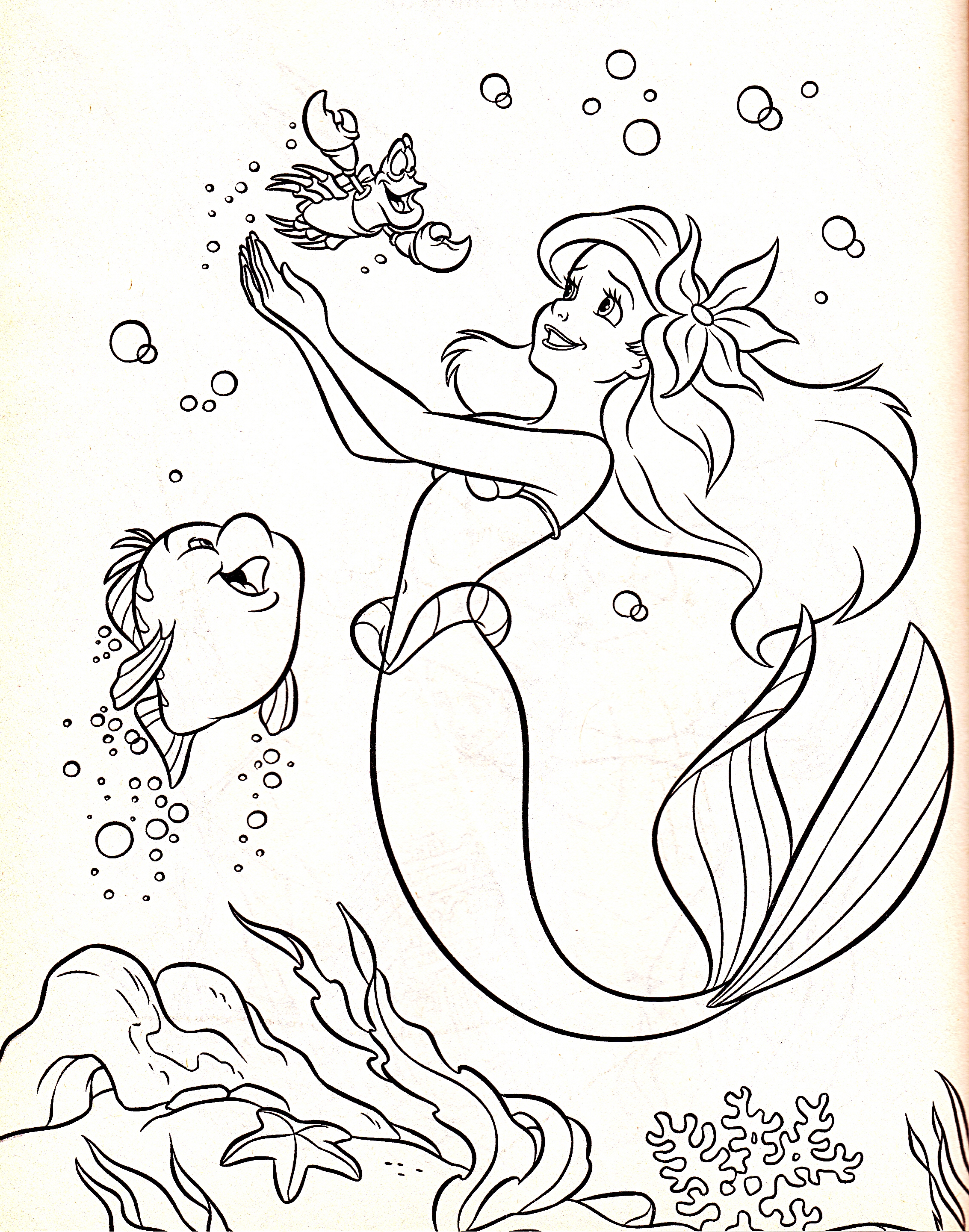 Princess Ariel Coloring Pages to print out #736 Princess Ariel ...