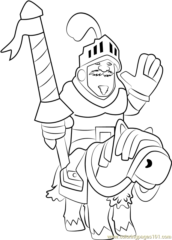 Prince Coloring Page - Free Clash Royale Coloring Pages ...