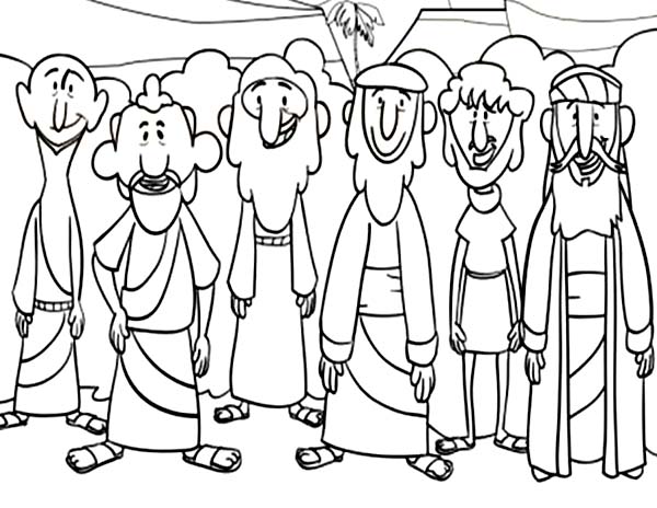 Picture Of Jesus Disciples Coloring Page : Coloring Sun