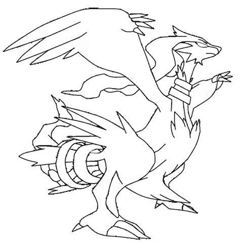 Pokemon Zekrom - Free Colouring Pages