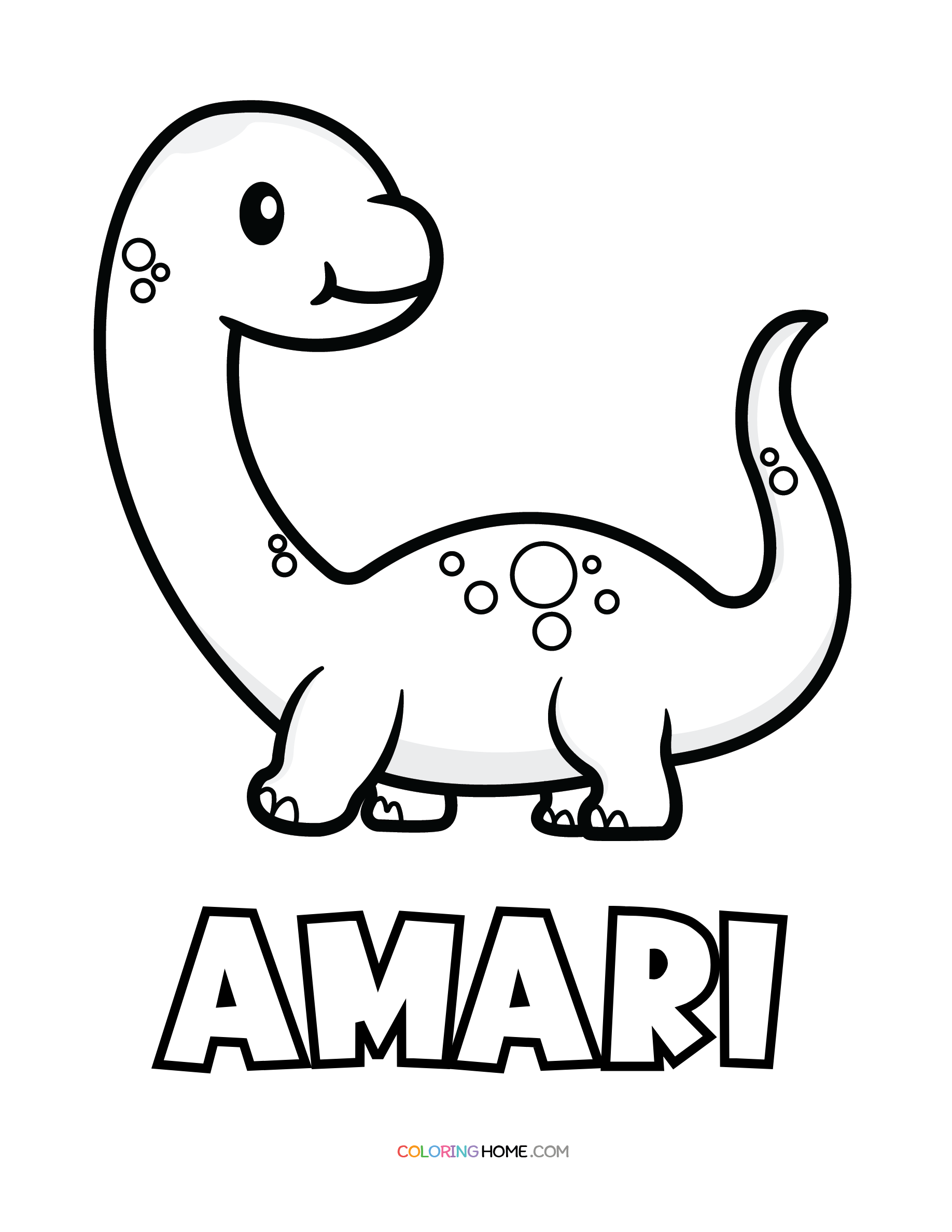 Amari dinosaur coloring page