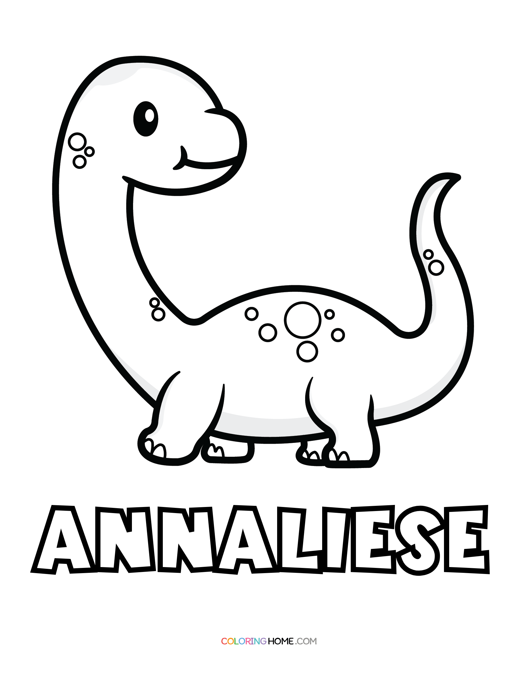 Annaliese dinosaur coloring page